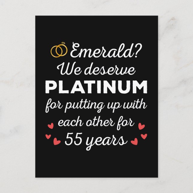 Carte Postale 55e anniversaire du Mariage I - Emerald Funny Coup (Devant)