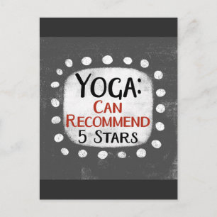Carte postale 5 étoiles pour avis de yoga