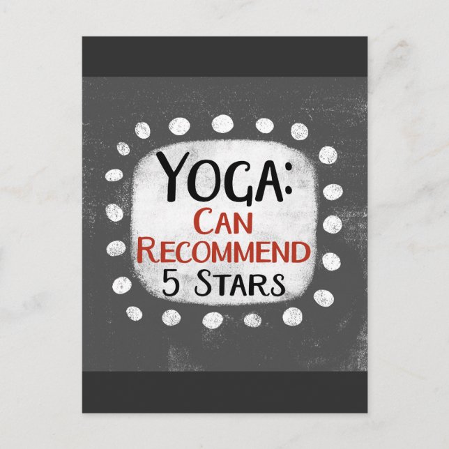 Carte postale 5 étoiles pour avis de yoga (Devant)