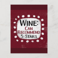 Carte postale 5 étoiles Wine Review
