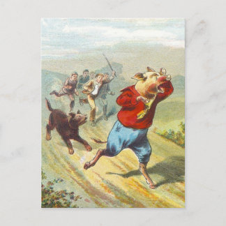 Carte Postale 5 Little Pigs: It Cried Wee Wee