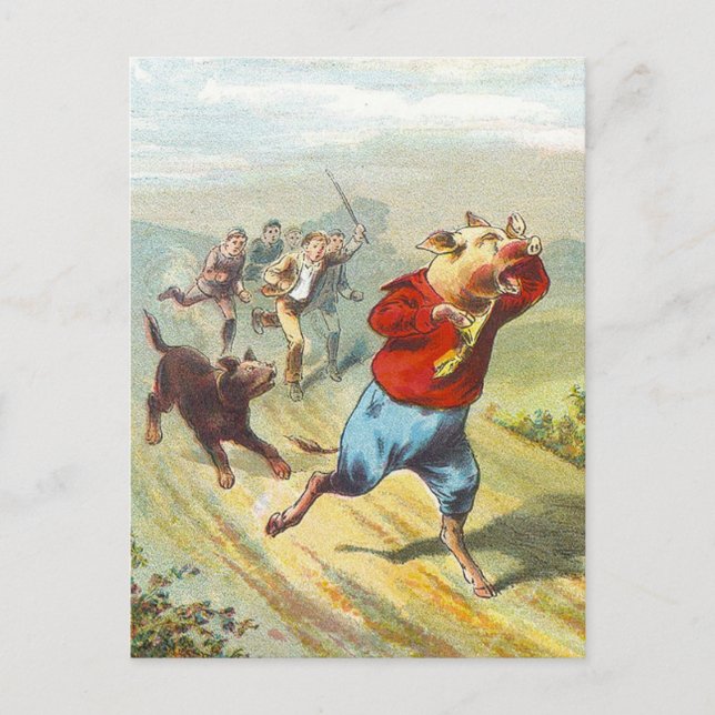 Carte Postale 5 Little Pigs: It Cried Wee Wee (Devant)