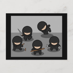 Carte Postale 5 petits ninjas