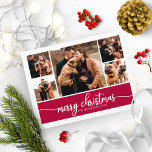 Carte Postale 5 Photos Collage Script élégant Joyeux Noël<br><div class="desc">5 Photos Collage Script élégant Joyeux Noël Carte postale</div>