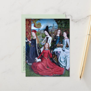 Carte Postale 5 Vierges Martyres dans un Jardin (Moitié droite :