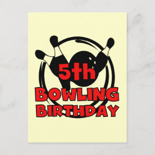 Carte Postale 5e Bowling Anniversaire Tshirts et cadeaux