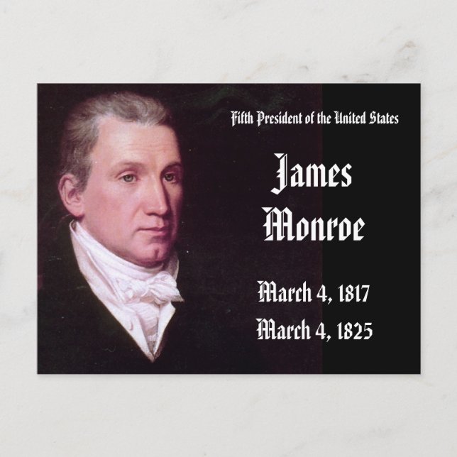 Carte Postale 5e Président des États-Unis James Monroe (Devant)