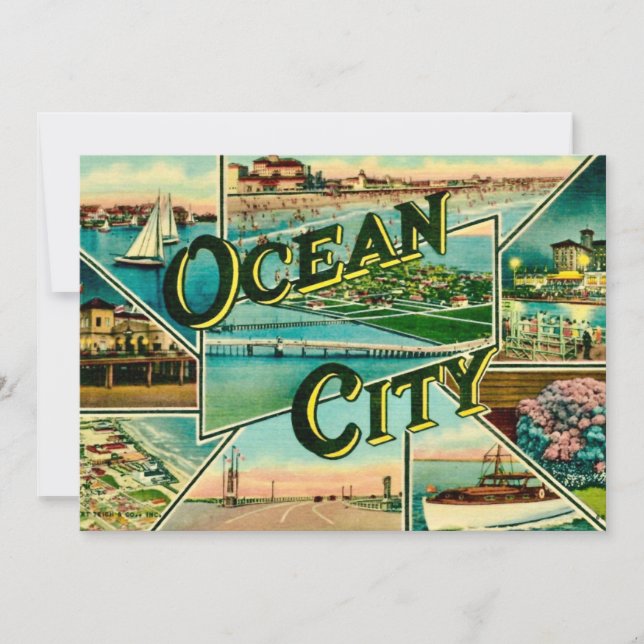 Carte postale 5x7 d'Ocean City NJ (Devant)