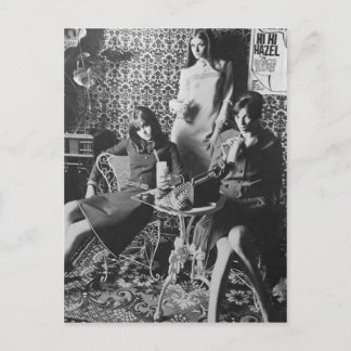 Carte Postale 60's Milkshake filles POSTCARD