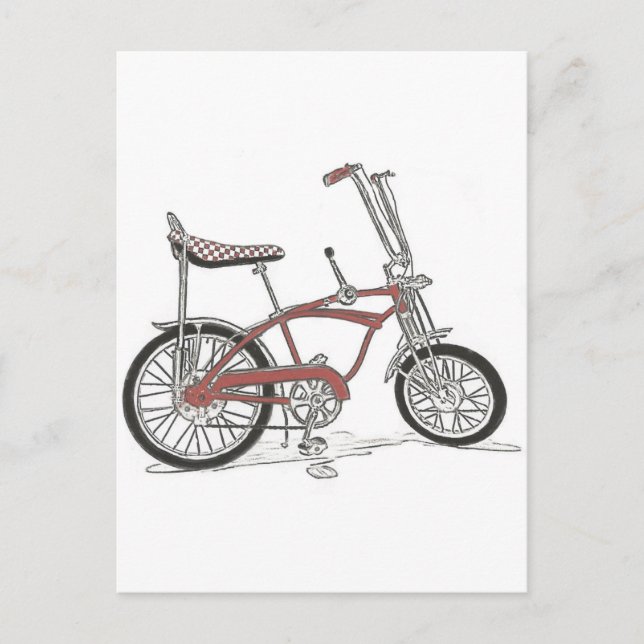 Carte Postale 60's Schwinn Stingray Apple Krate Muscle Bike (Devant)
