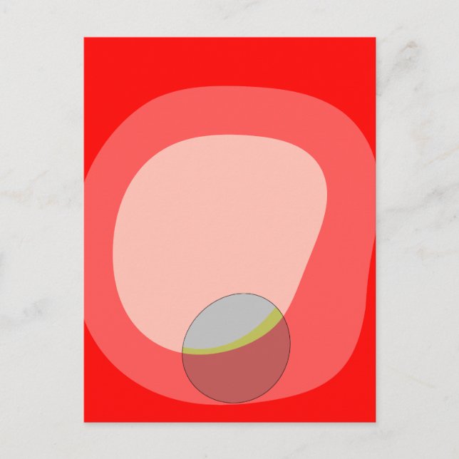 Carte Postale 615 Abstrait rouge (Devant)