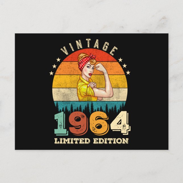 Carte Postale 61 Ans Anniversaire 1964 Vintage 61e Anniversaire  (Devant)