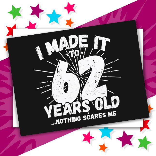 Carte Postale 62 ans drôle mème anniversaire 62ème anniversaire (Créateur téléchargé)