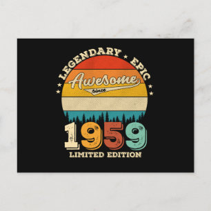 Carte Postale 63 Ans Awesome depuis 1959 63e Anniversaire Cadeau