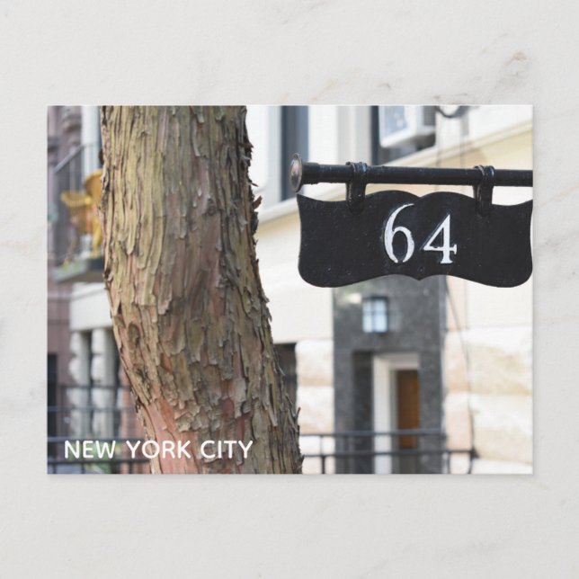 Carte Postale 64 New York City Brownstones Upper West Side NYC (Devant)