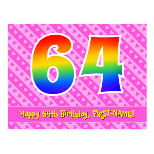 Cartes Postales Anniversaire De 64 Ans Originales Zazzle Fr