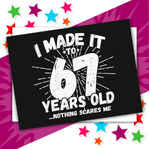 Carte Postale 67 ans drôle mème anniversaire 67 ans