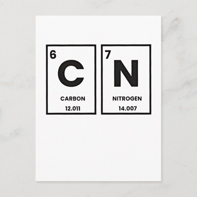 Carte Postale 67 Élément de table périodique Chimie Mème mason (Devant)