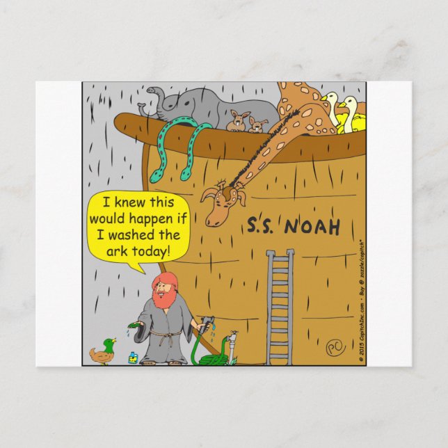 Carte Postale 692 Noah washs ark caricature (Devant)