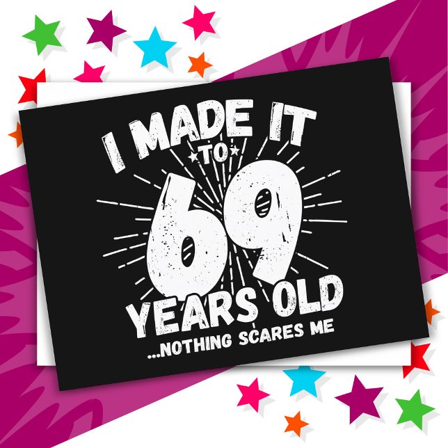 Carte Postale 69 ans sarcastique mème drôle 69e anniversaire (Créateur téléchargé)