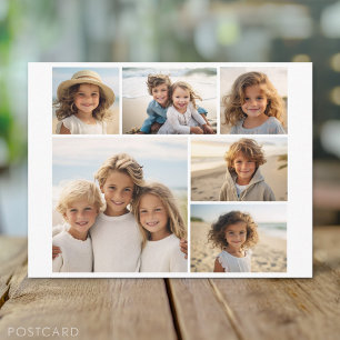 Carte Postale 6 Collage de photos Texte facultatif — CAN Edit Co