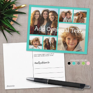Carte Postale 6 Collage de photos -- Texte facultatif -- CAN Mod