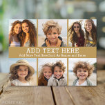 Carte Postale 6 Collage photo 2 lignes de texte — CAN Edit Gold<br><div class="desc">Un collage de 6 photos carrés avec 2 lignes de texte en surbrillance au milieu. Ajoutez "GRANDPA" ou "DADDY" avec la photo des enfants et faites un mignon souvenir pour la famille. Ajoutez vos photos préférées à ce modèle amusant. Vous pouvez utiliser des photos carrés ou n'importe quelle photo pour...</div>