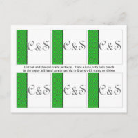 6 Mots clés modernes Chevron Neon Green/Grey Favor
