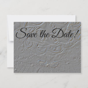 Carte Postale 7060-E-Embossed Bouquet & Anneaux