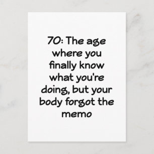 Carte Postale 70 ans Anniversaire Un Hommage Malicieux à Sept Dé