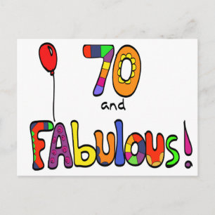 Carte Postale 70 ans et Fabuleux 70e anniversaire