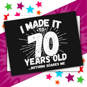 Carte Postale 70 Ans Vieux Mème Sarcasique Drôle 70e Anniversair