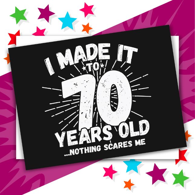 Carte Postale 70 ans vieux mème sarcastique drôle 70ème annivers (Créateur téléchargé)