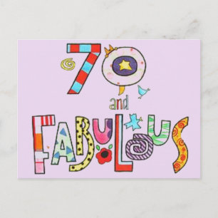 Carte Postale 70 et fabuleux Joyeux 70e anniversaire