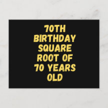 70ème anniversaire racine carré de 70 ans