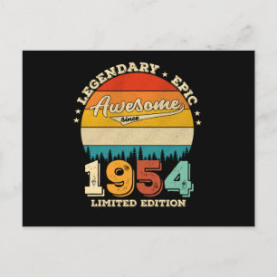 Carte Postale 71 Ans Anniversaire 1954 Superbe Cadeau pour 71ème