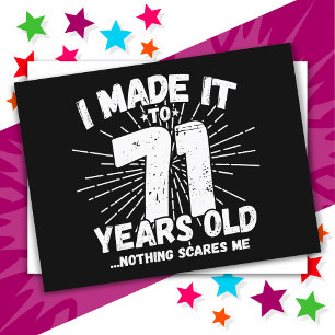 Carte Postale 71 ans drôle meme anniversaire 71 ans drôle