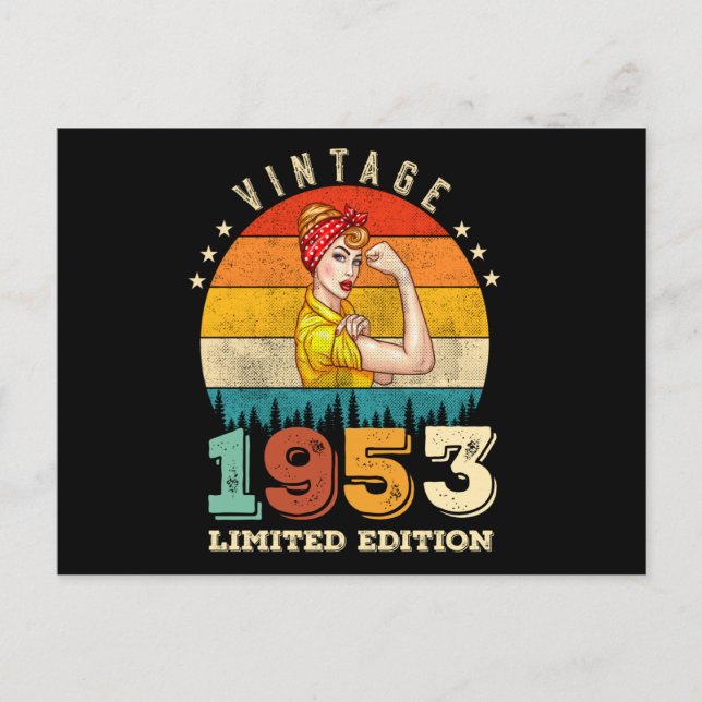 Carte Postale 72 Ans Anniversaire 1953 Vintage 72e Anniversaire  (Devant)