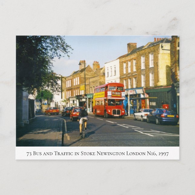 Carte Postale 73 Bus sur Church Street dans l'après-midi dim, 19 (Devant)