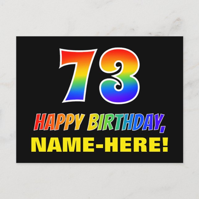 Carte Postale 73e anniversaire : audacieux, amusant, simple, arc (Devant)