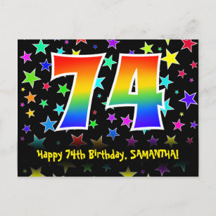 Cartes Postales Anniversaire 74 Ans Originales Zazzle Fr