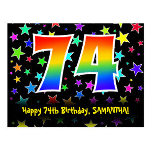 Cartes Postales Anniversaire 74 Ans Originales Zazzle Fr