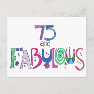 Carte Postale 75 ans et fabuleux Joyeux 75e anniversaire