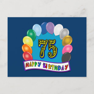 Invitations Faire Part Cartes Anniversaire 75 Ans Zazzle Fr