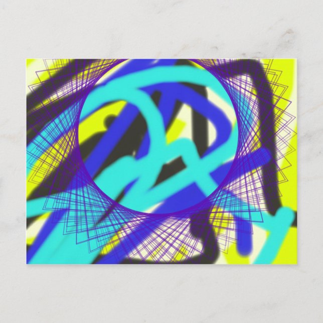 Carte Postale 768 art abstrait coloré (Devant)