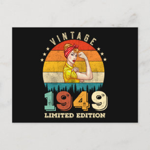 Carte Postale 76 Ans Anniversaire 1949 Vintage 76e Anniversaire 