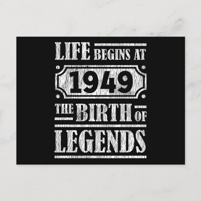 Carte Postale 76 Ans Anniversaire De Naissance 1949 Naissance D' (Devant)