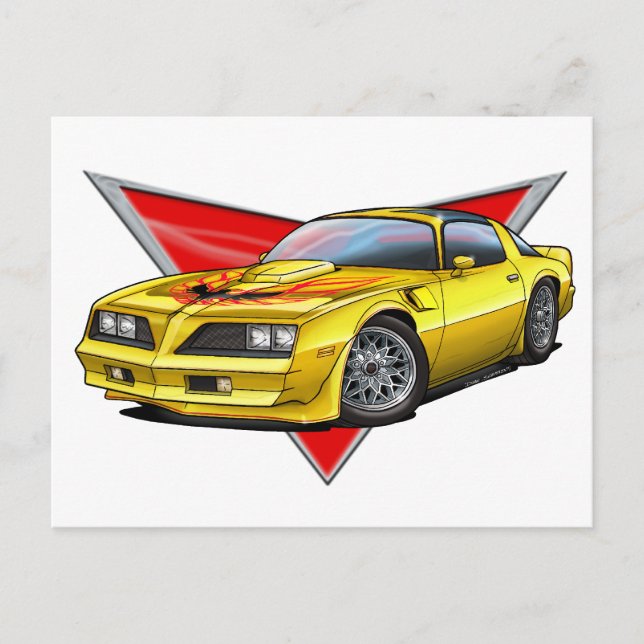 Carte Postale 77-78 Yellow Firebird TA (Devant)