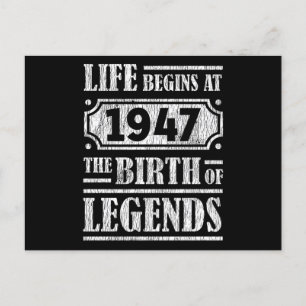 Carte Postale 78 Ans Anniversaire De Naissance 1947 Naissance D'