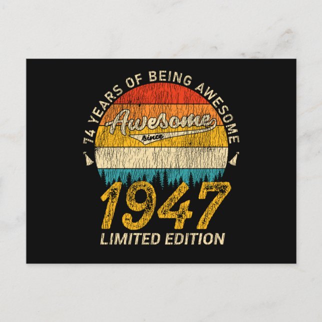 Carte Postale 78 Ans Vieille Retro Incroyable Cadeau de 78e Anni (Devant)